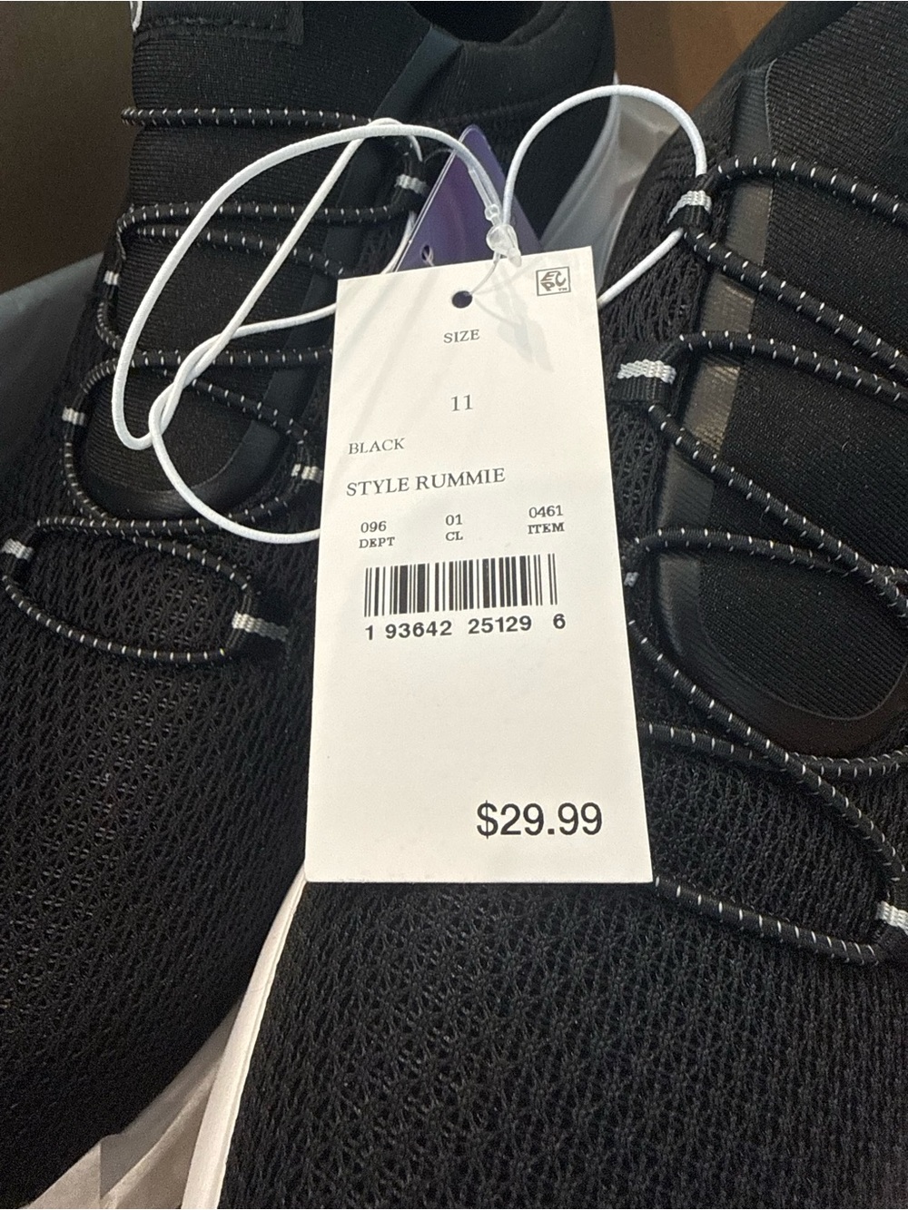 Skechers Black and White Slip-On Athletic Sneakers - Picture 2 of 6